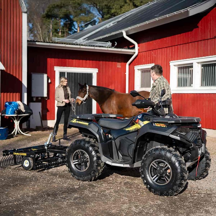 Gårdsharv ATV med justerbart chassi