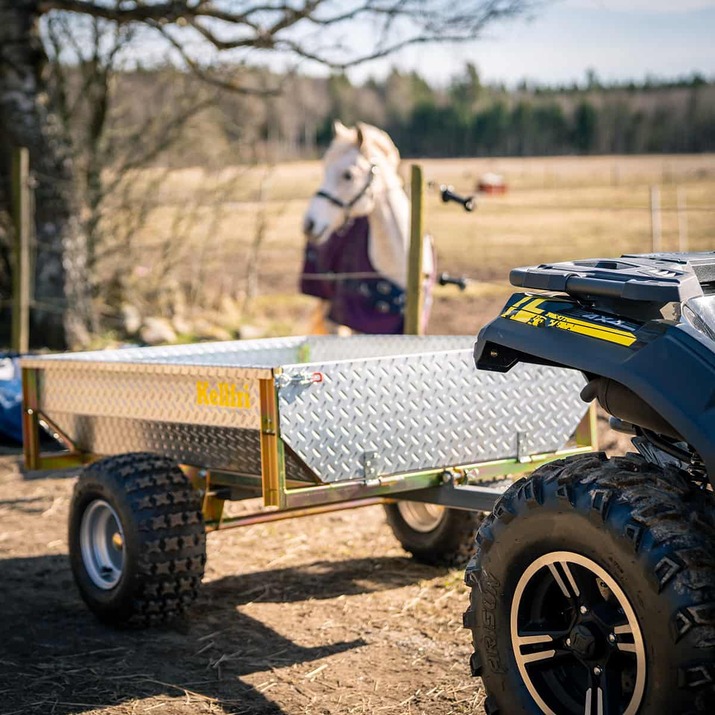 Tippvagn ATV 500 kg med galvad durkplåt