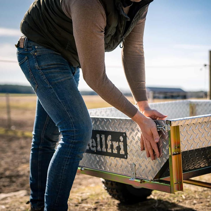Tippvagn ATV 500 kg med galvad durkplåt