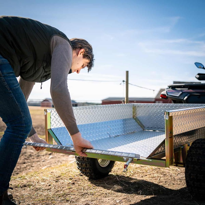 Tippvagn ATV 500 kg med galvad durkplåt