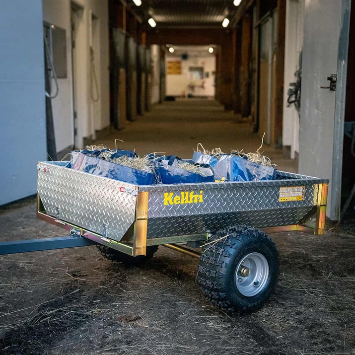 Tippvagn ATV 500 kg med galvad durkplåt