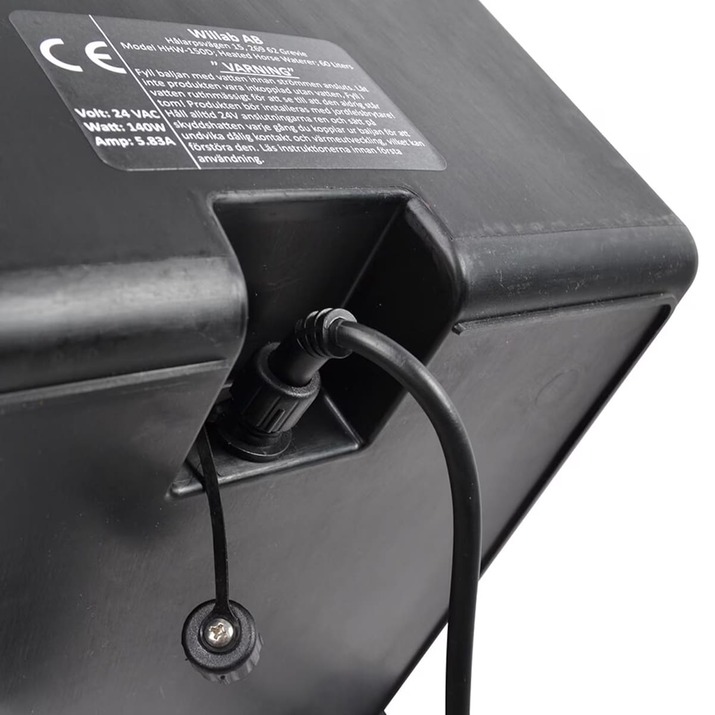 Värmebalja rektangulär 60 liter