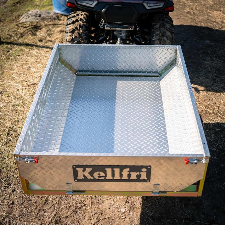 Tippvagn ATV 500 kg med galvad durkplåt