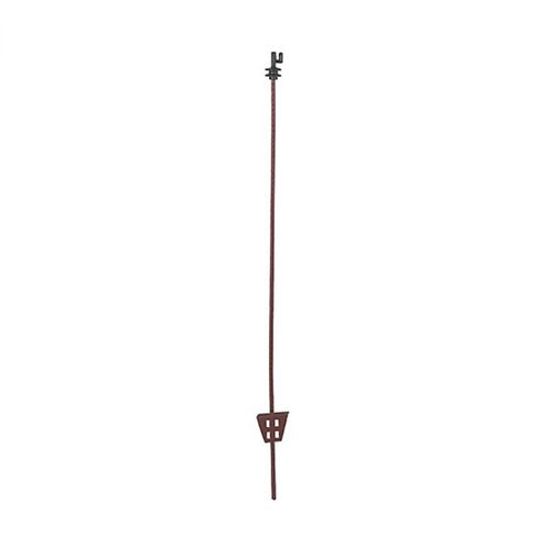 Stålstolpe 107 cm, (10 stk)oval med toppisolator, 10 st