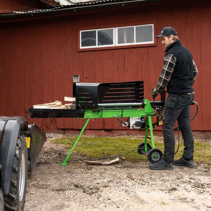 Vedklyv, eldriven, 7 ton, 70 cm